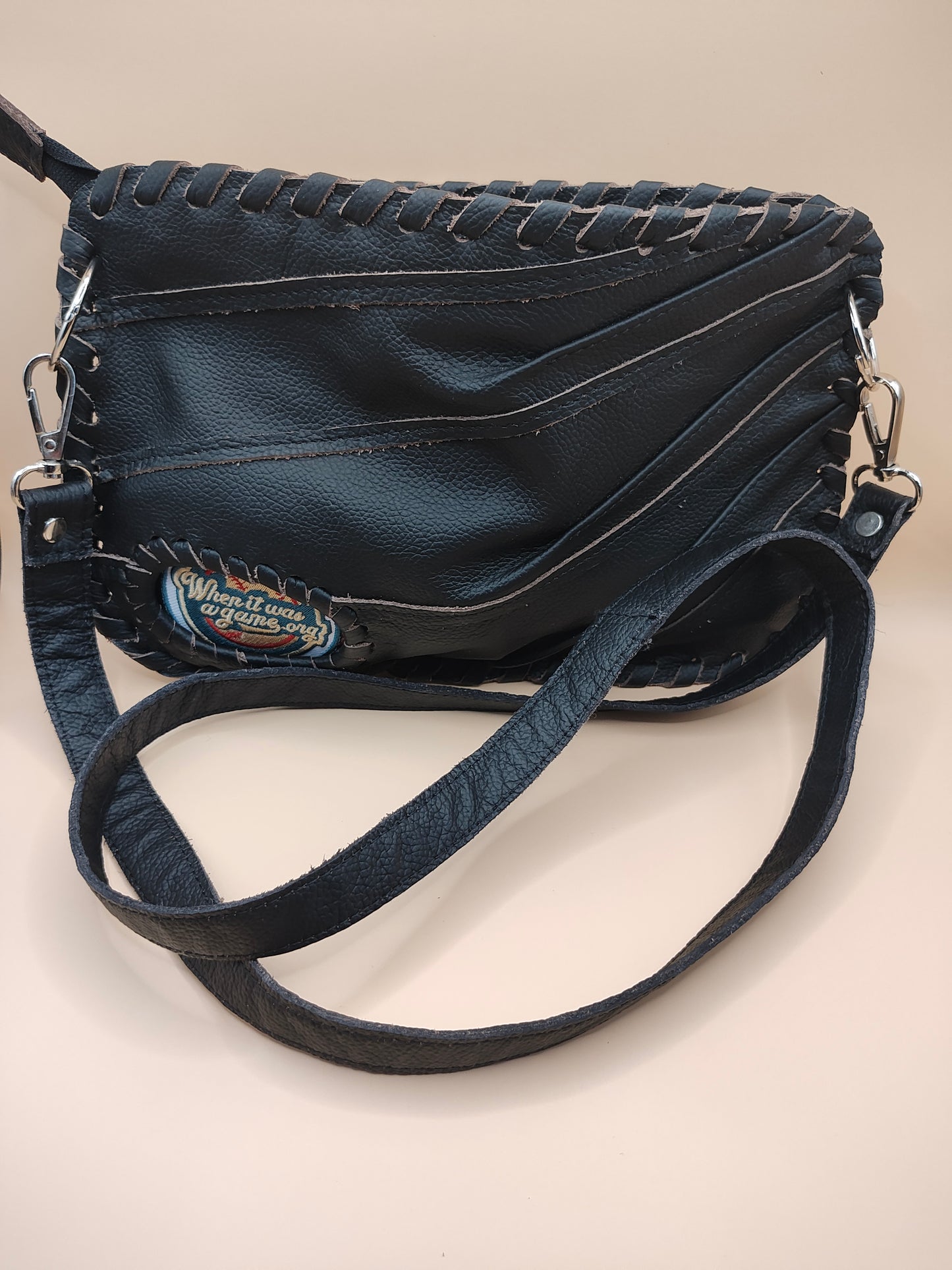 Black Finger Glove Purse - Rawlings White Script on Red