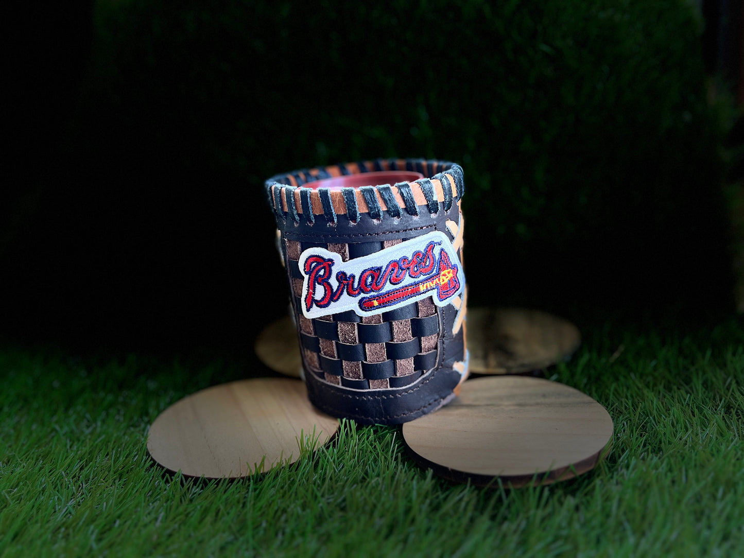 Pocket Coozie - Braves Script