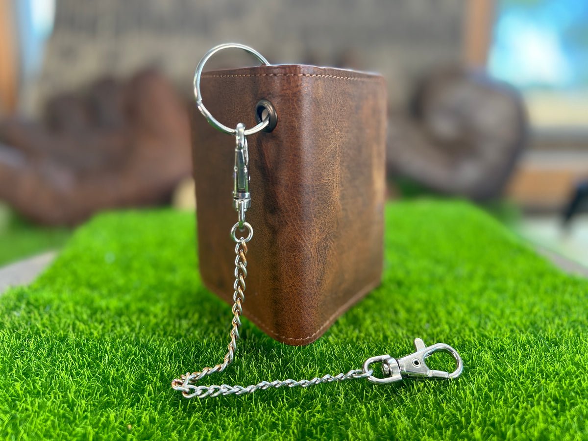 Vintage Leather Chain Wallet