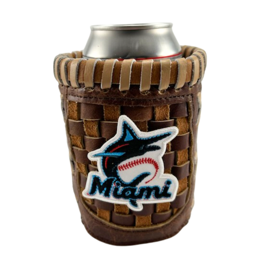 Pocket Coozie — Baseball Team Leather Coozie