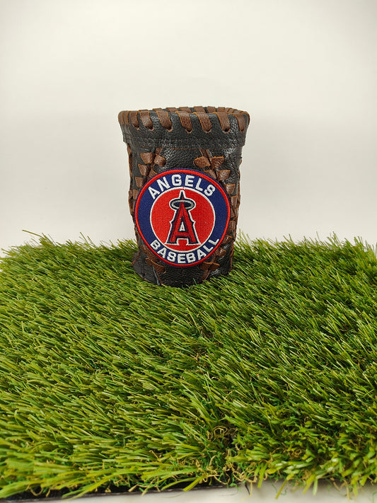 Short Black Diamond Coozie - Los Angeles Angels Red Center