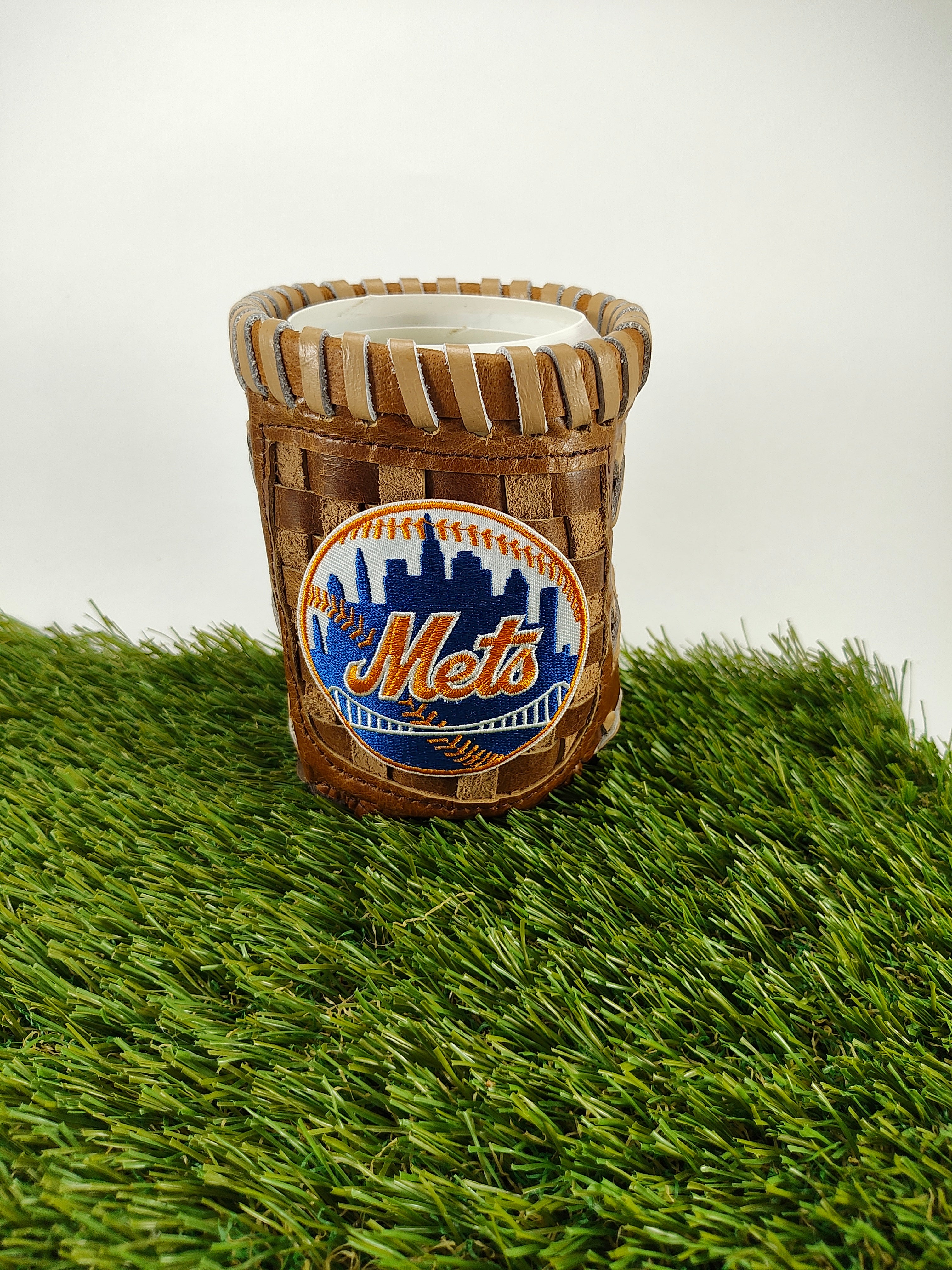 Pocket Coozie — Baseball Team Leather Coozie