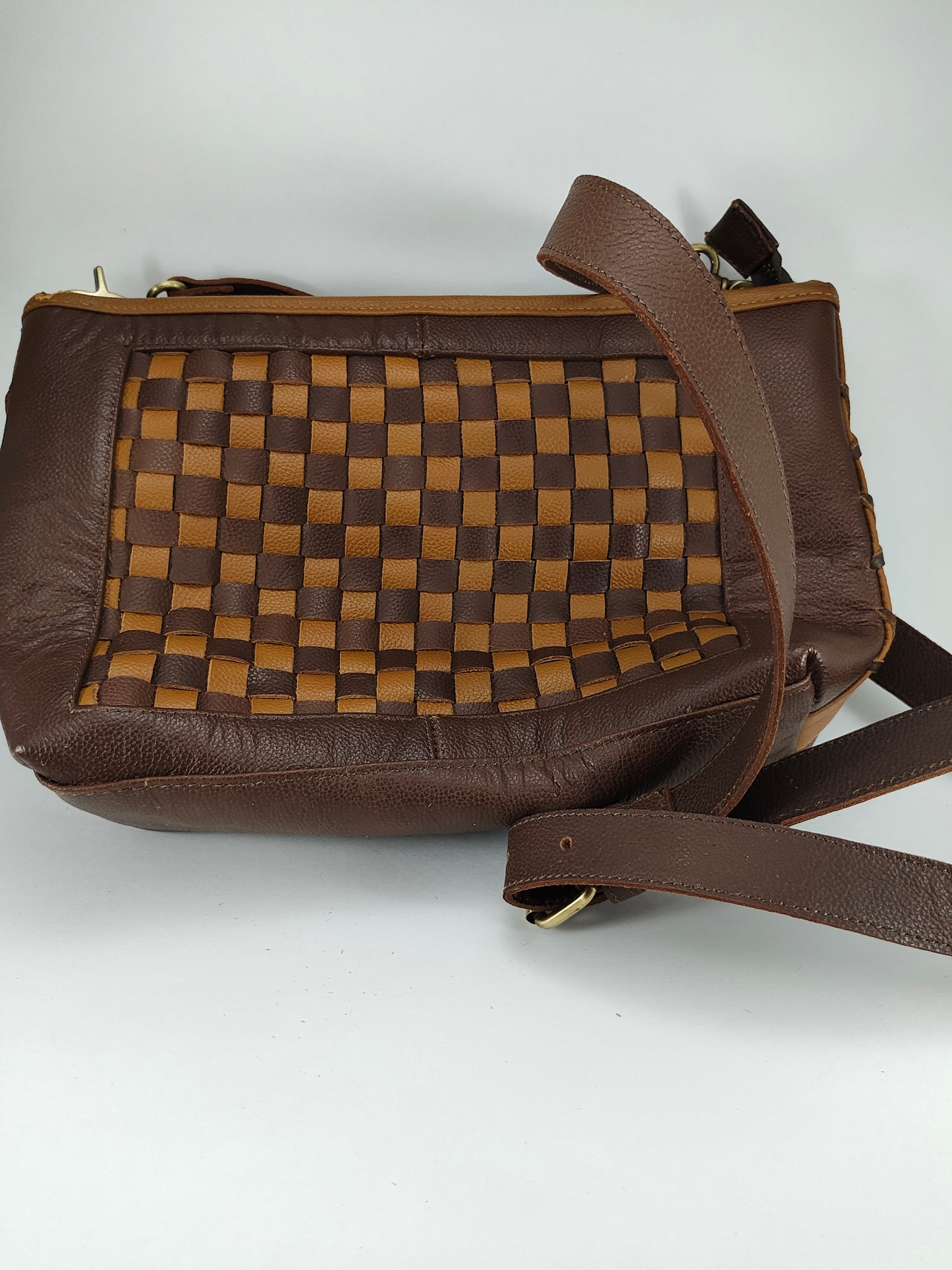 Black and Brown Checkered Purse - Boston Red Sox