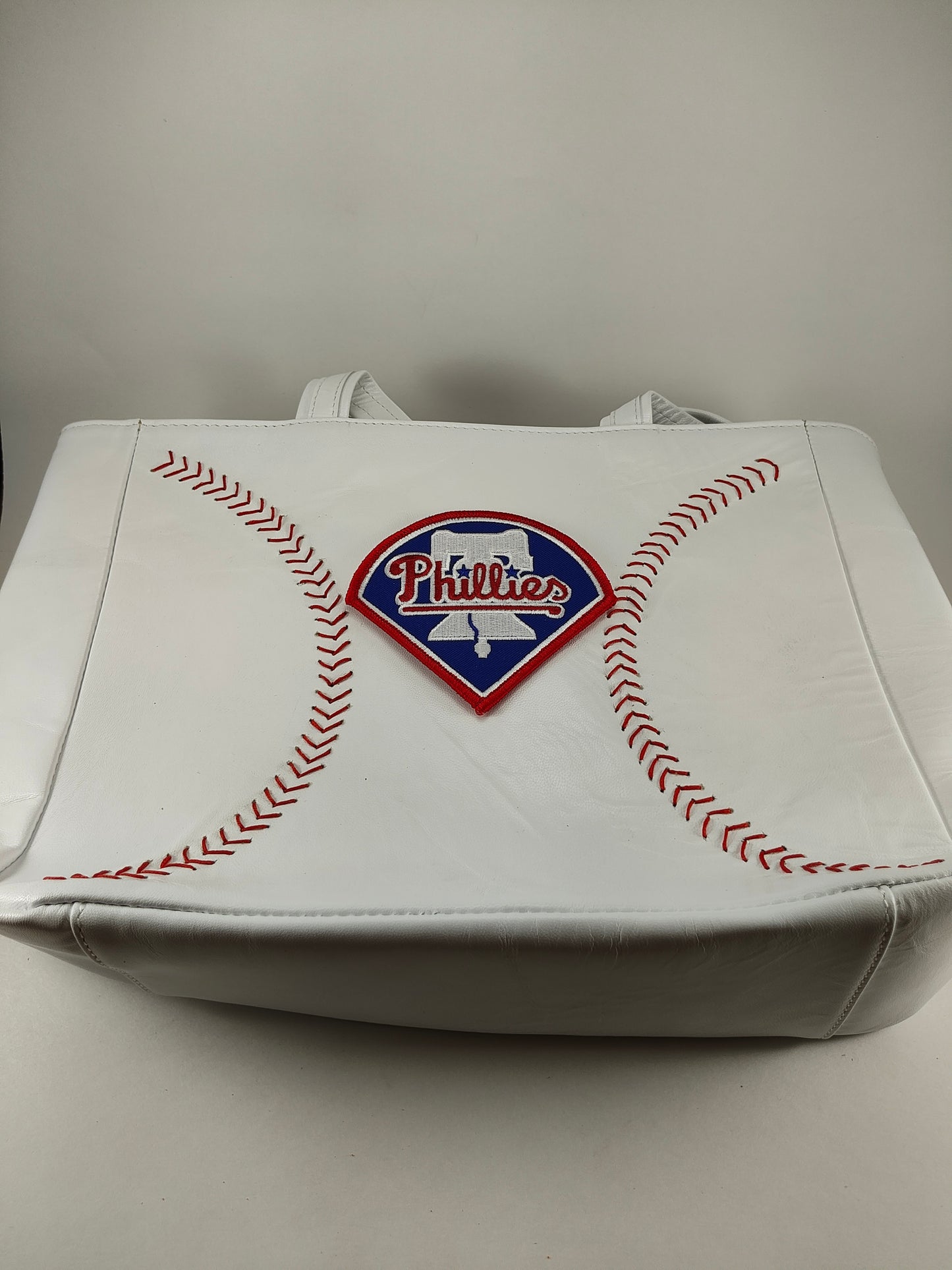 White Baseball Stitches Hand Bag Tote - Philadelphia Pillies