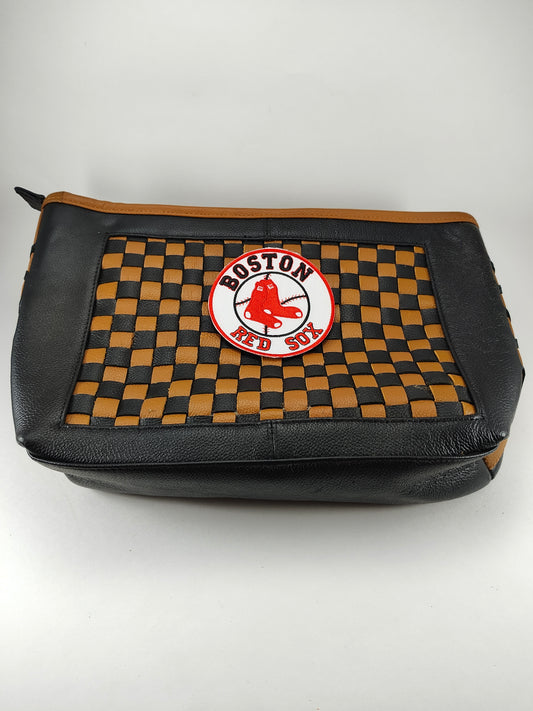 Black and Brown Checkered Purse - Boston Red Sox