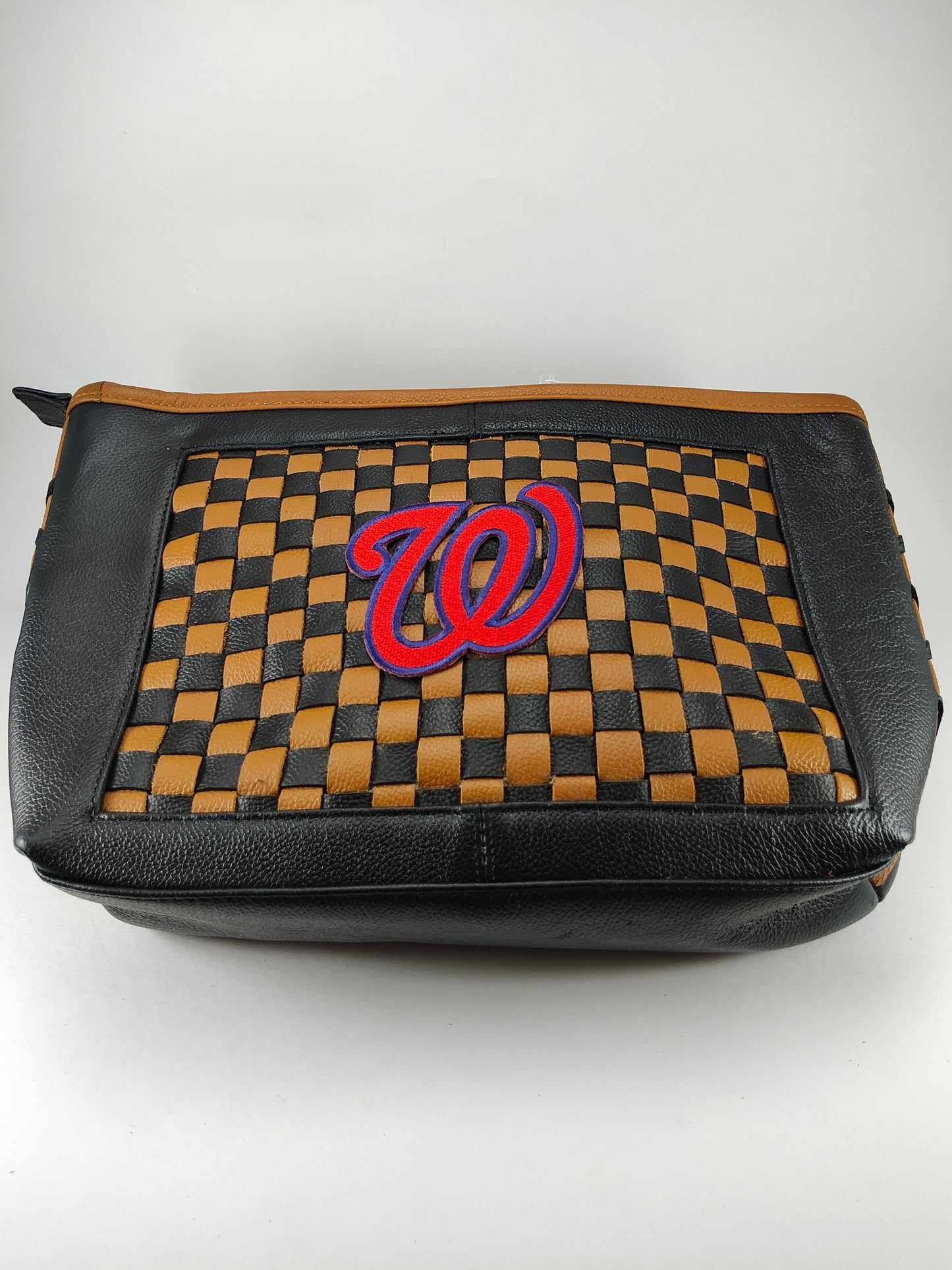 Black and Brown Checkered Purse - Washington Nationals