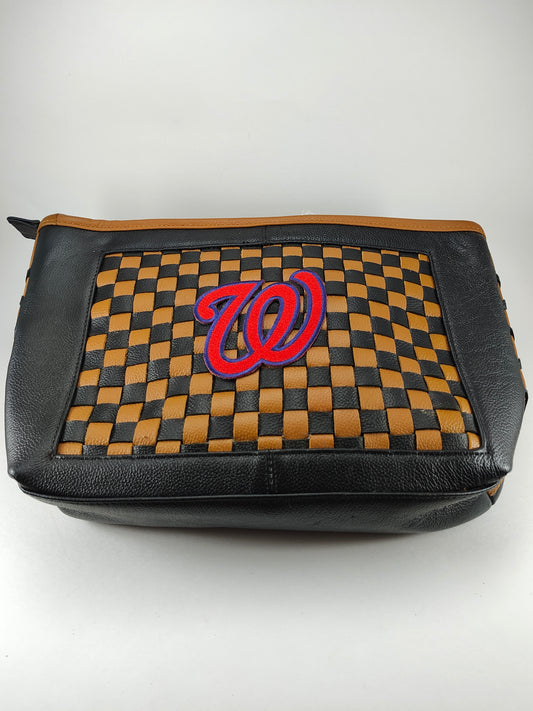 Black and Brown Checkered Purse - Washington Nationals