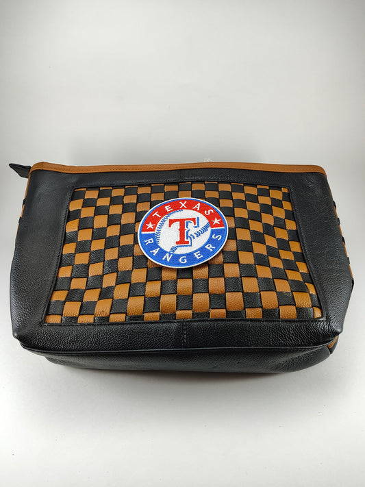 Black and Brown Checkered Purse - Texas Rangers