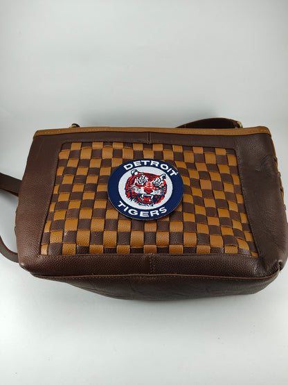 Tan and Brown Checkered Purse - Detroit Tigers (Copy)