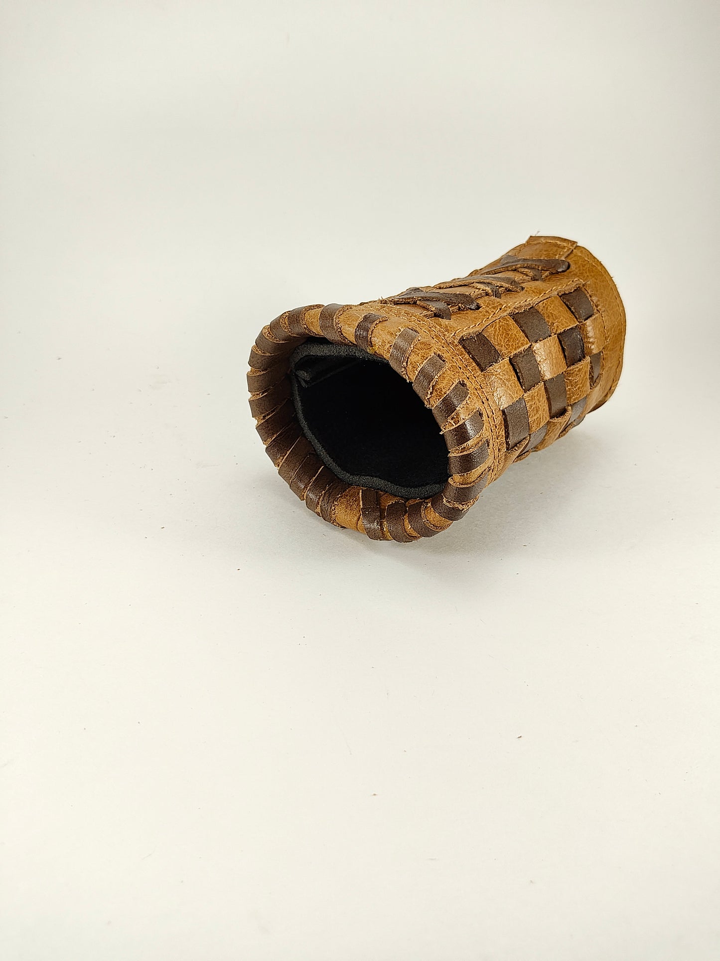 Short Bottle Coozie - Limited Edition Brown and Tan Checkered