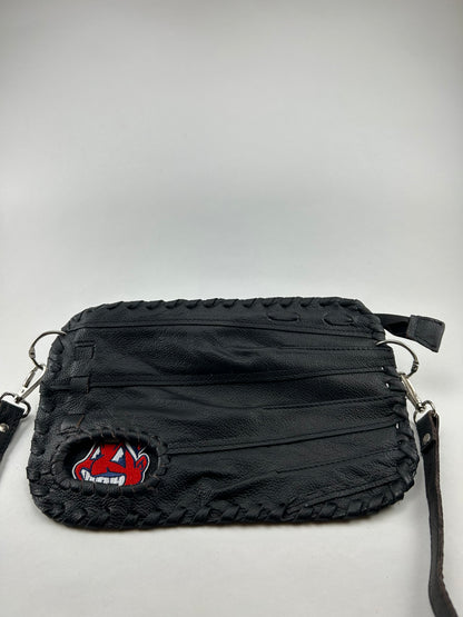 Black Finger Glove Purse - Cleveland Indians Wahoo Head