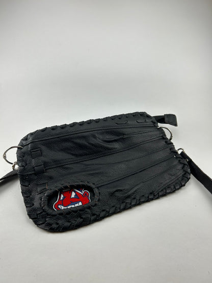 Black Finger Glove Purse - Cleveland Indians Wahoo Head