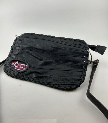 Black Finger Glove Purse - Atlanta Braves Script