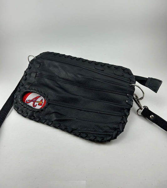 Black Finger Glove Purse - Atlanta Braves A Round Tomahawk