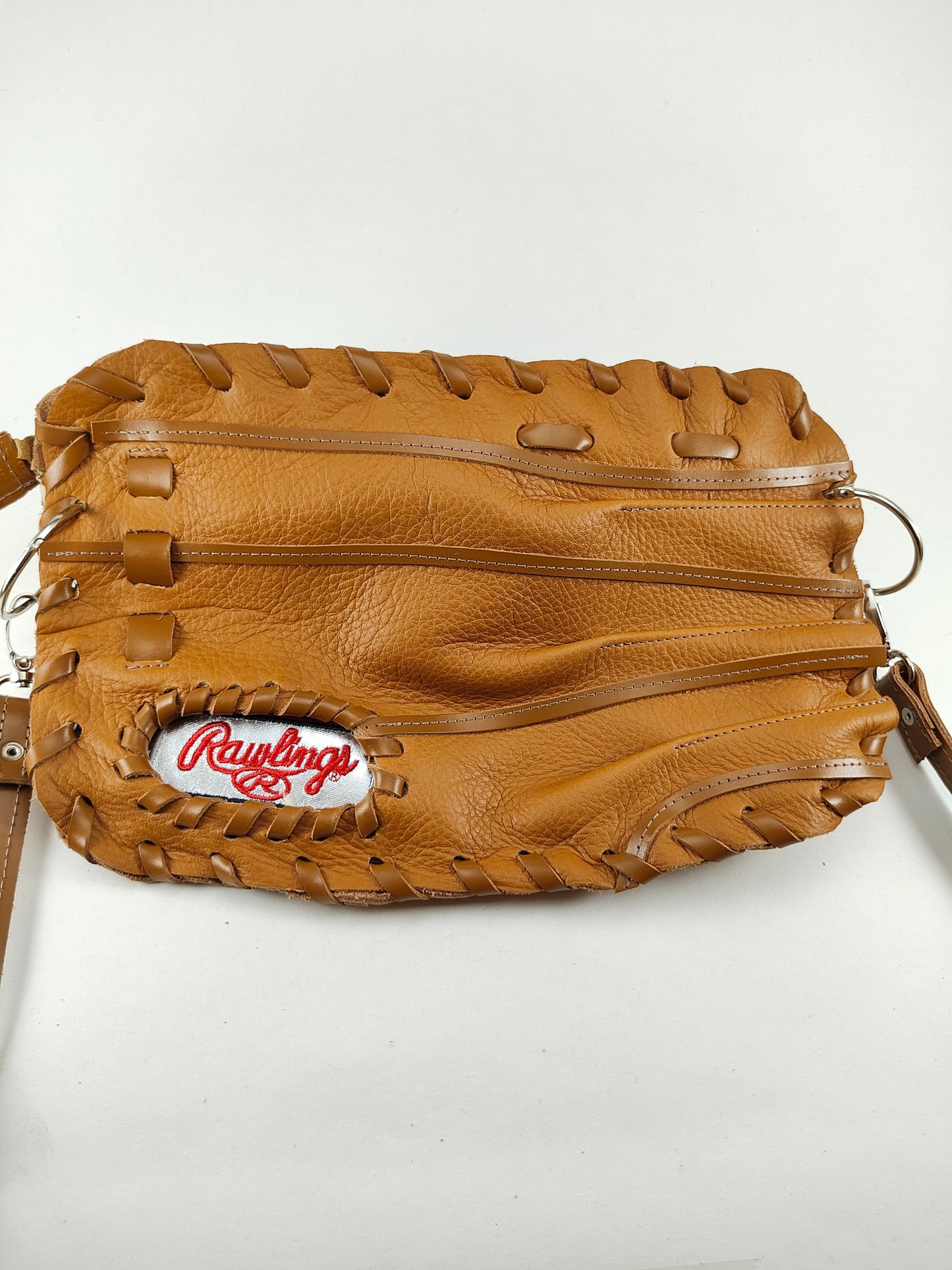 Finger Glove Purse - Rawlings Red Script on Silver