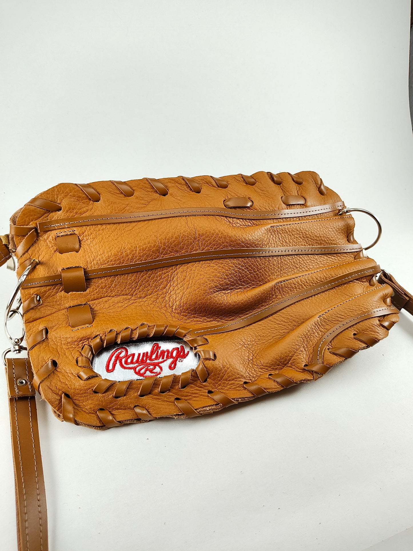 Finger Glove Purse - Rawlings Red Script on Silver
