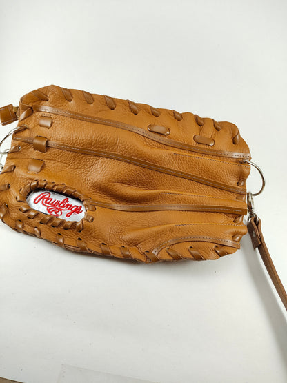 Finger Glove Purse - Rawlings Red Script on Silver