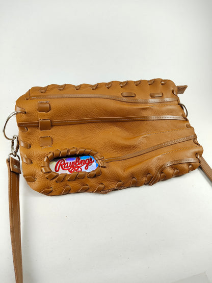 Finger Glove Purse - Rawlings Red Script on Platinum