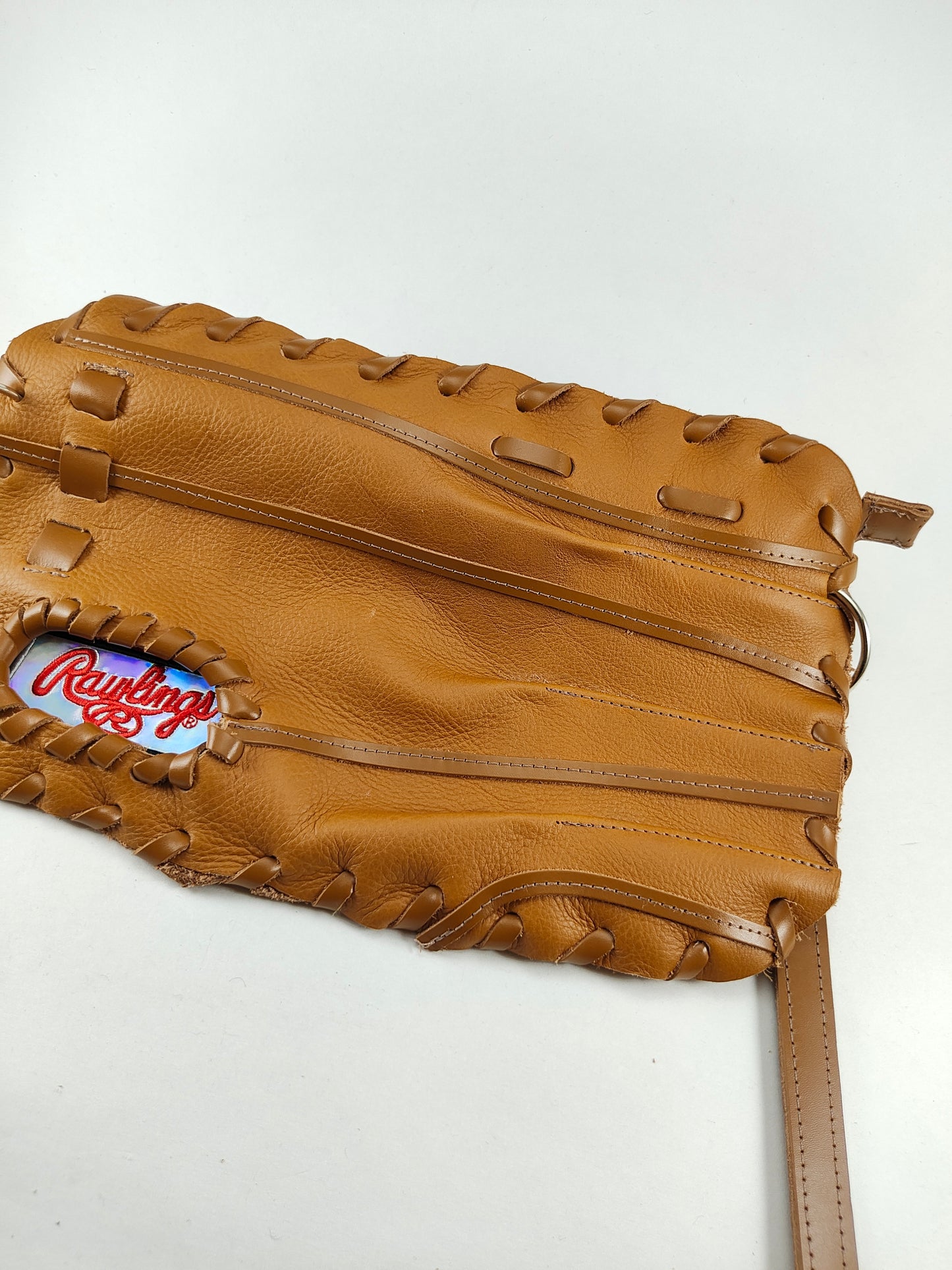 Finger Glove Purse - Rawlings Red Script on Platinum