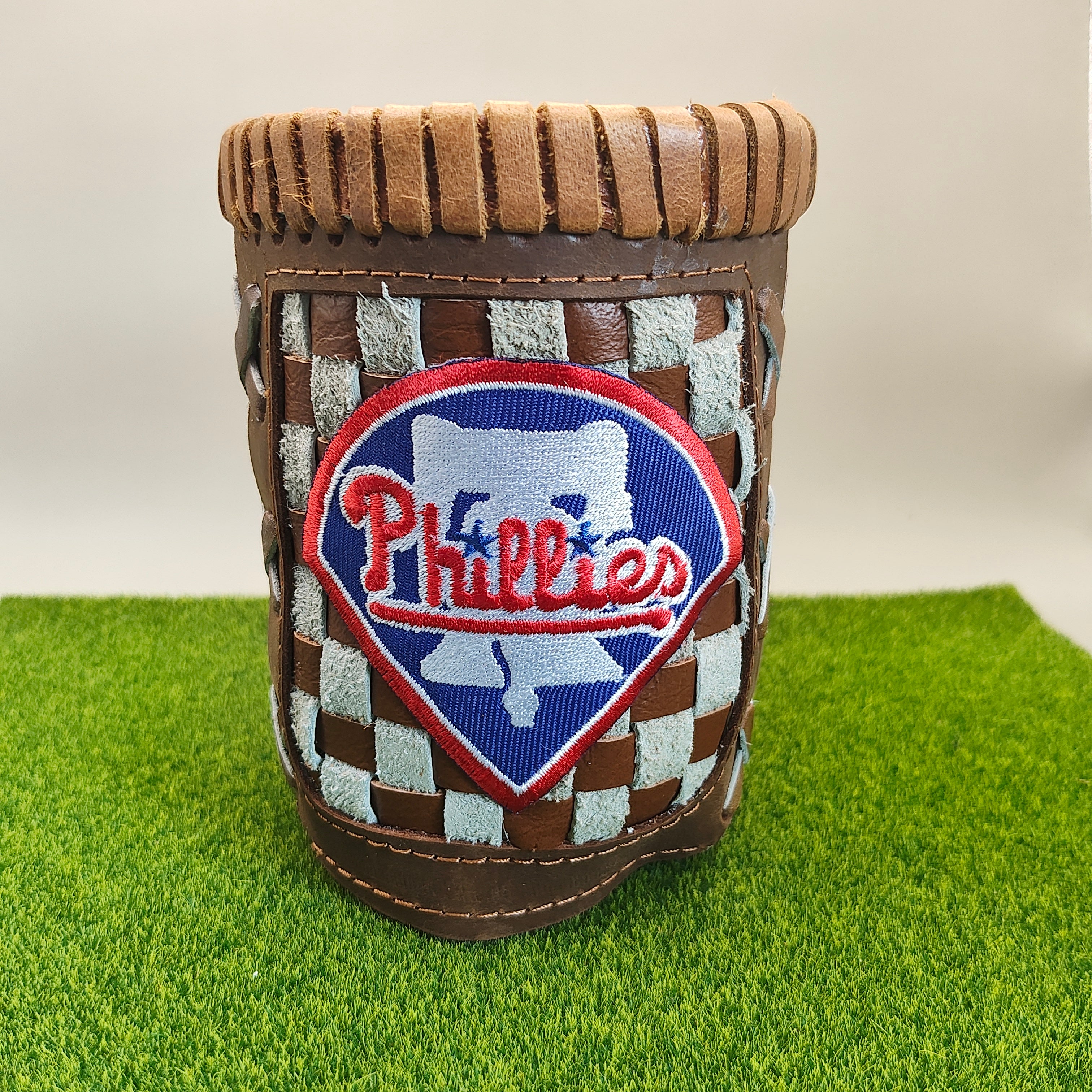 Pocket Coozie — Baseball Team Leather Coozie