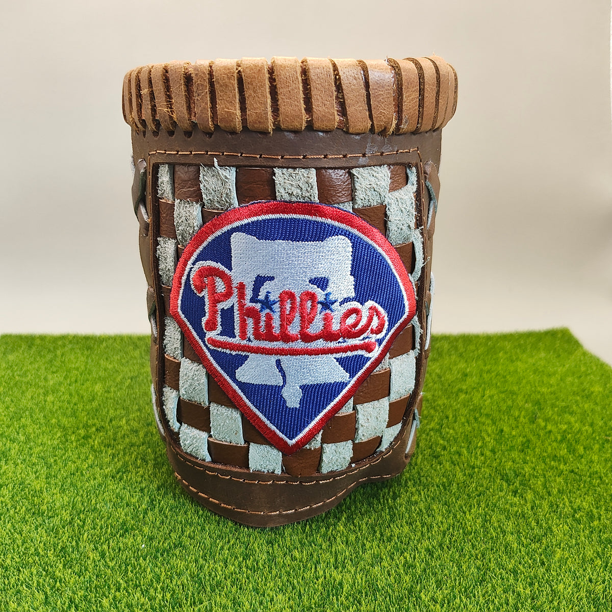 Pocket Coozie — Baseball Team Leather Coozie