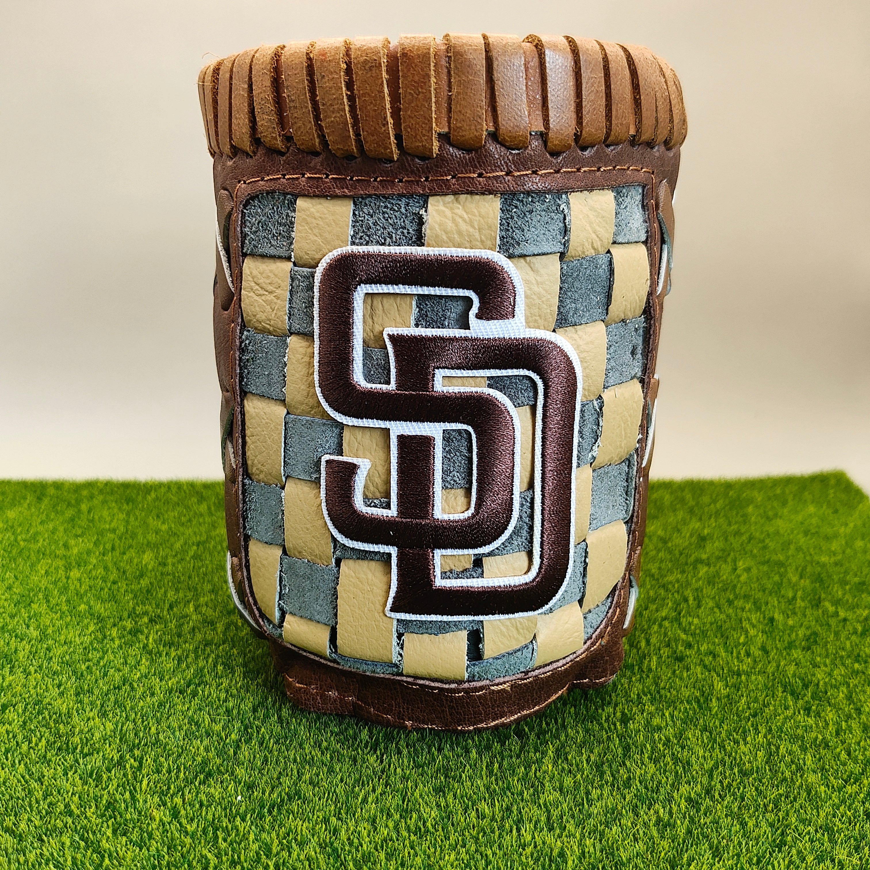 Pocket Coozie — Baseball Team Leather Coozie