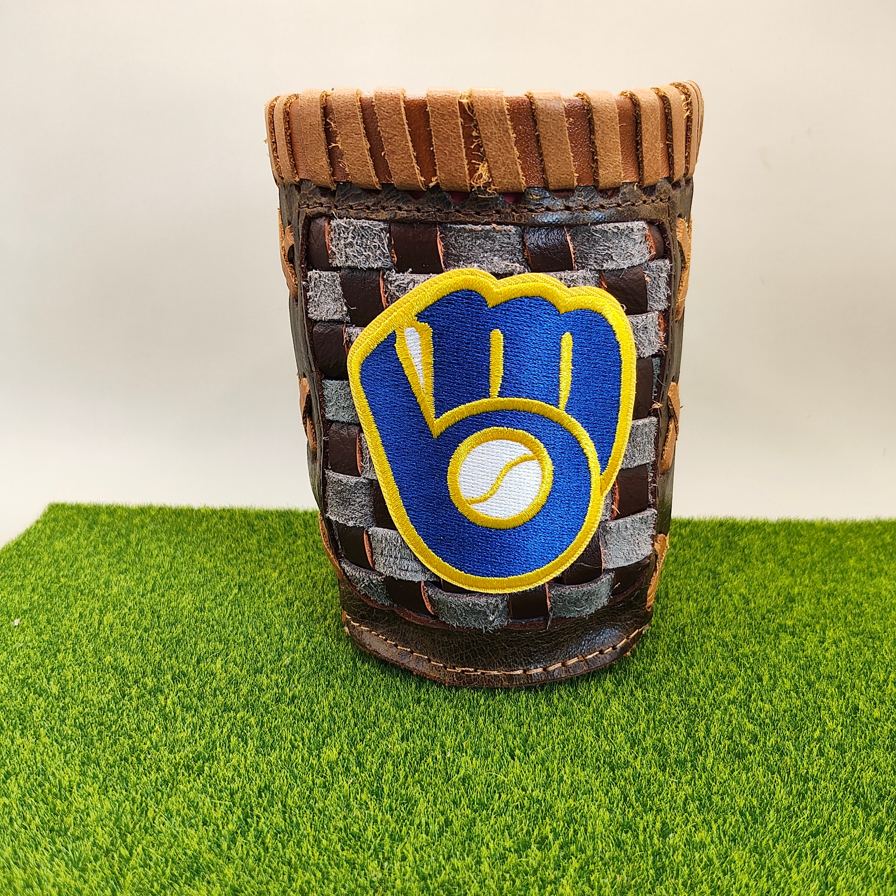 Pocket Coozie — Baseball Team Leather Coozie