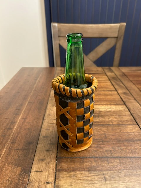 Bottle Coozie - Limited Edition Black and Yellow Checkered