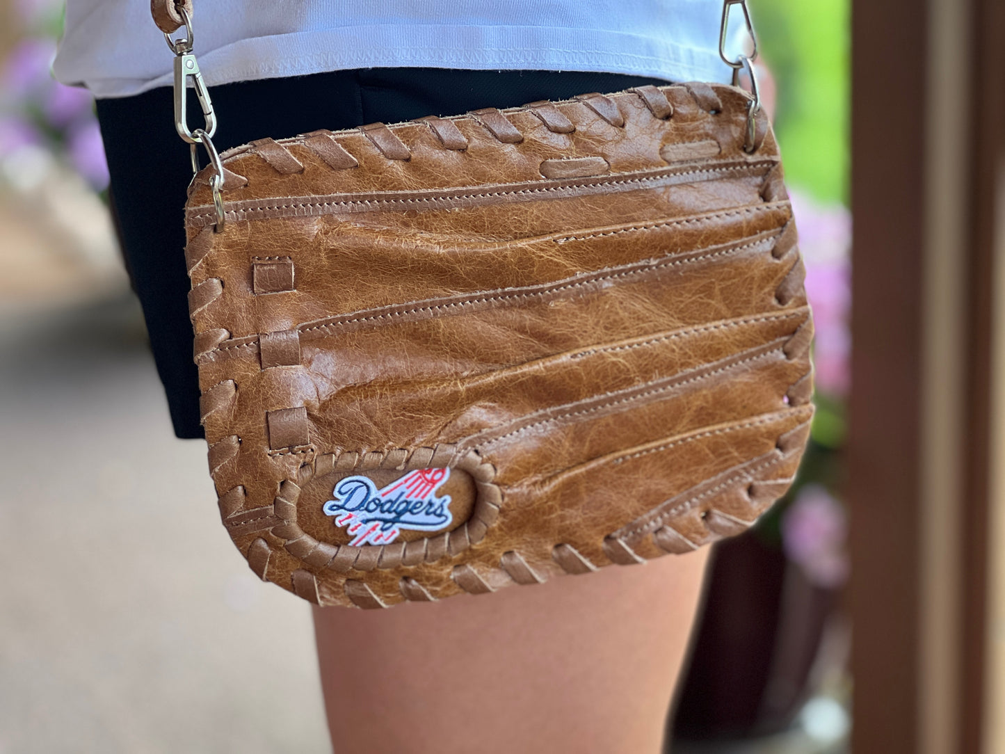 Glove Fingers Purse Dodgers Patch