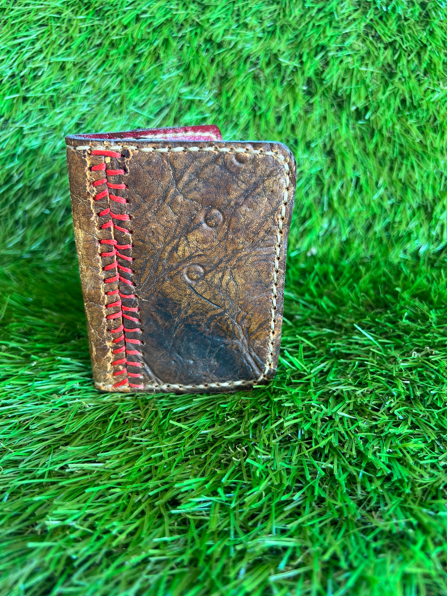 Vintage Baseball Glove Leather Card Wallet