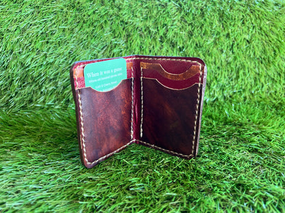 Vintage Baseball Glove Leather Card Wallet