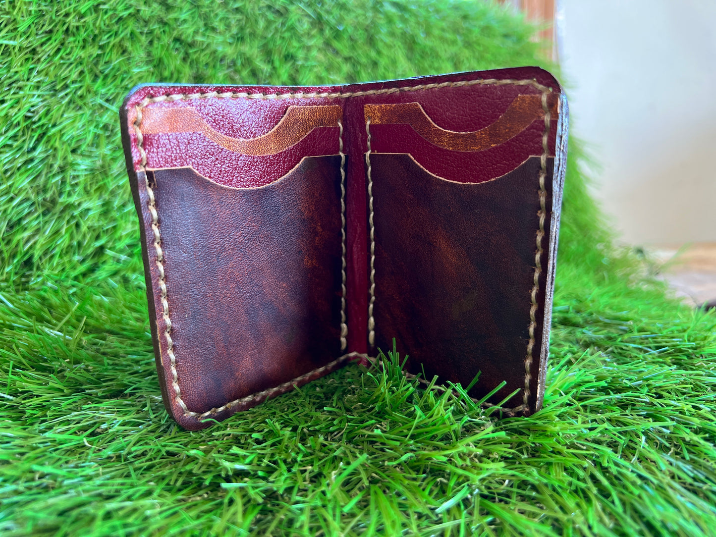 Vintage Baseball Glove Leather Card Wallet