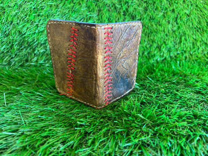 Vintage Baseball Glove Leather Card Wallet