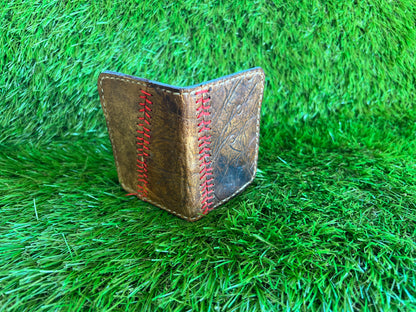 Vintage Baseball Glove Leather Card Wallet