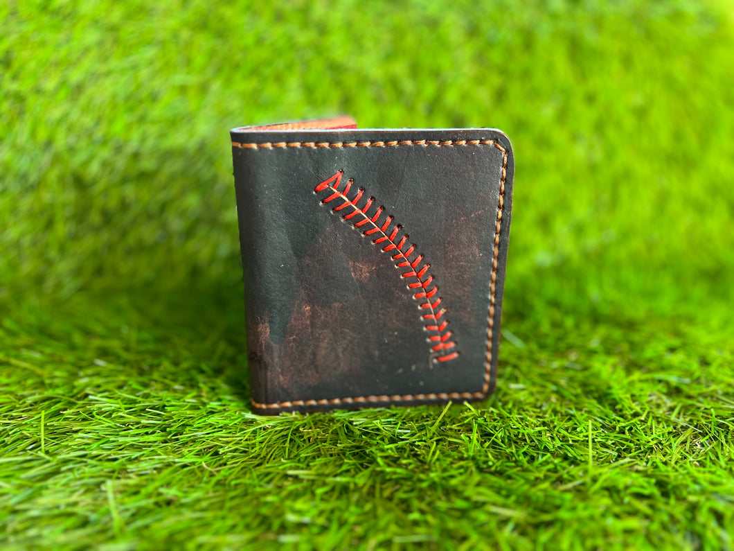 Red Baseball Stitches Wallet