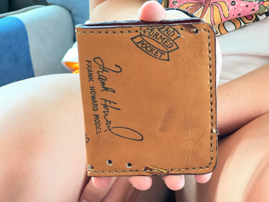 Bob Gibson Baseball Glove Leather Bifold Wallet Reclaimed 