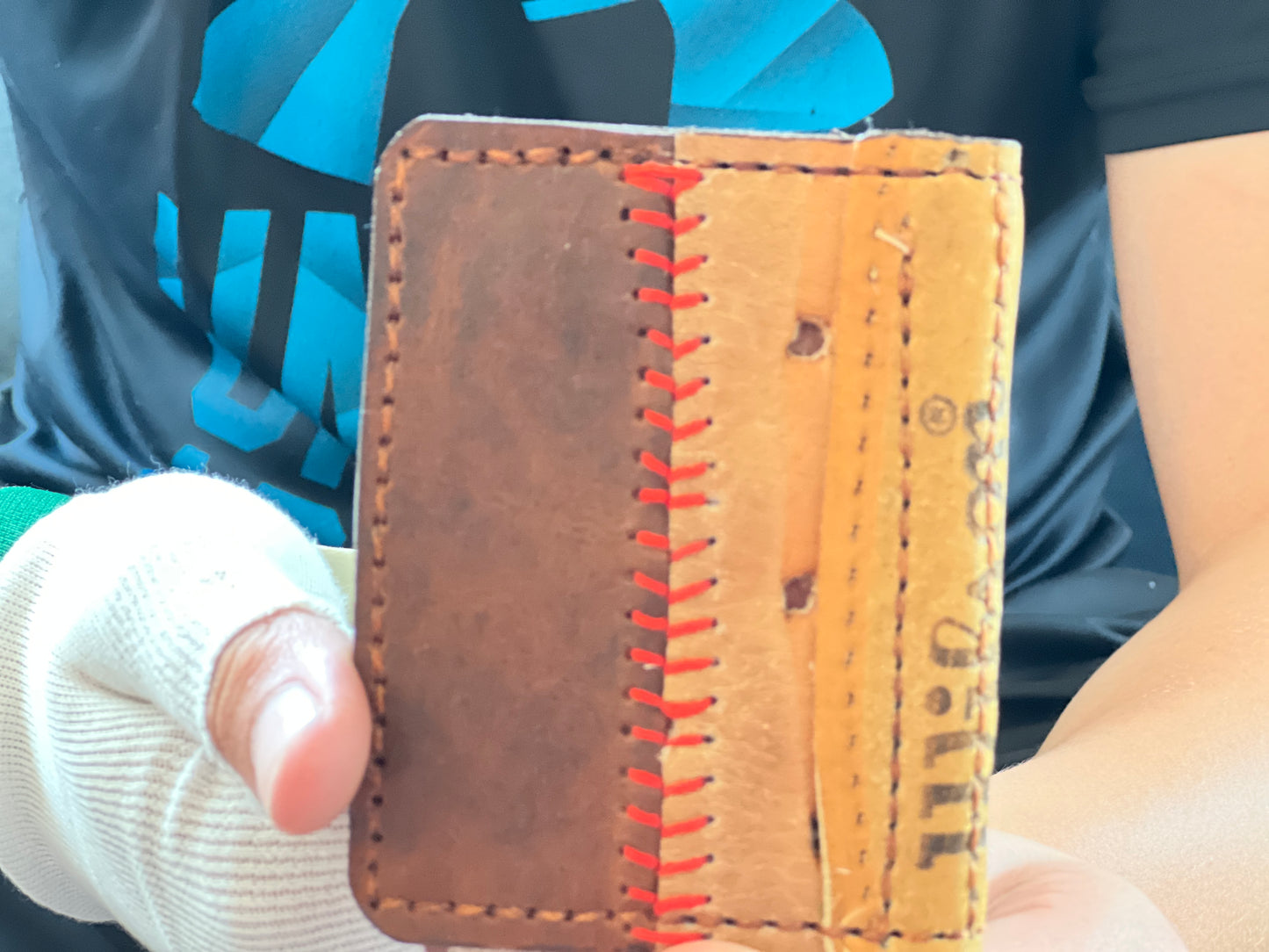 Baseball glove - Boot Leather Card / Cash Wallet