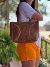 Baseball Stitches Hand Bag Brown with Tan Hand Stitches