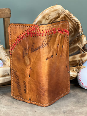 Bob Gibson Baseball Glove Leather Bifold Wallet Reclaimed 