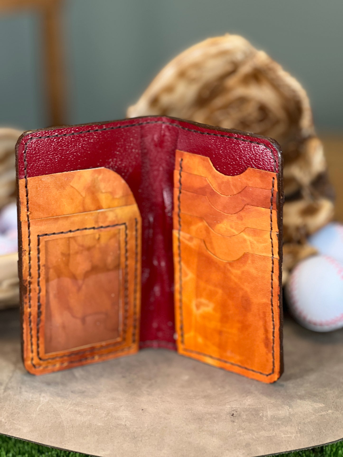 Vida Blue Wallet With ID Holder