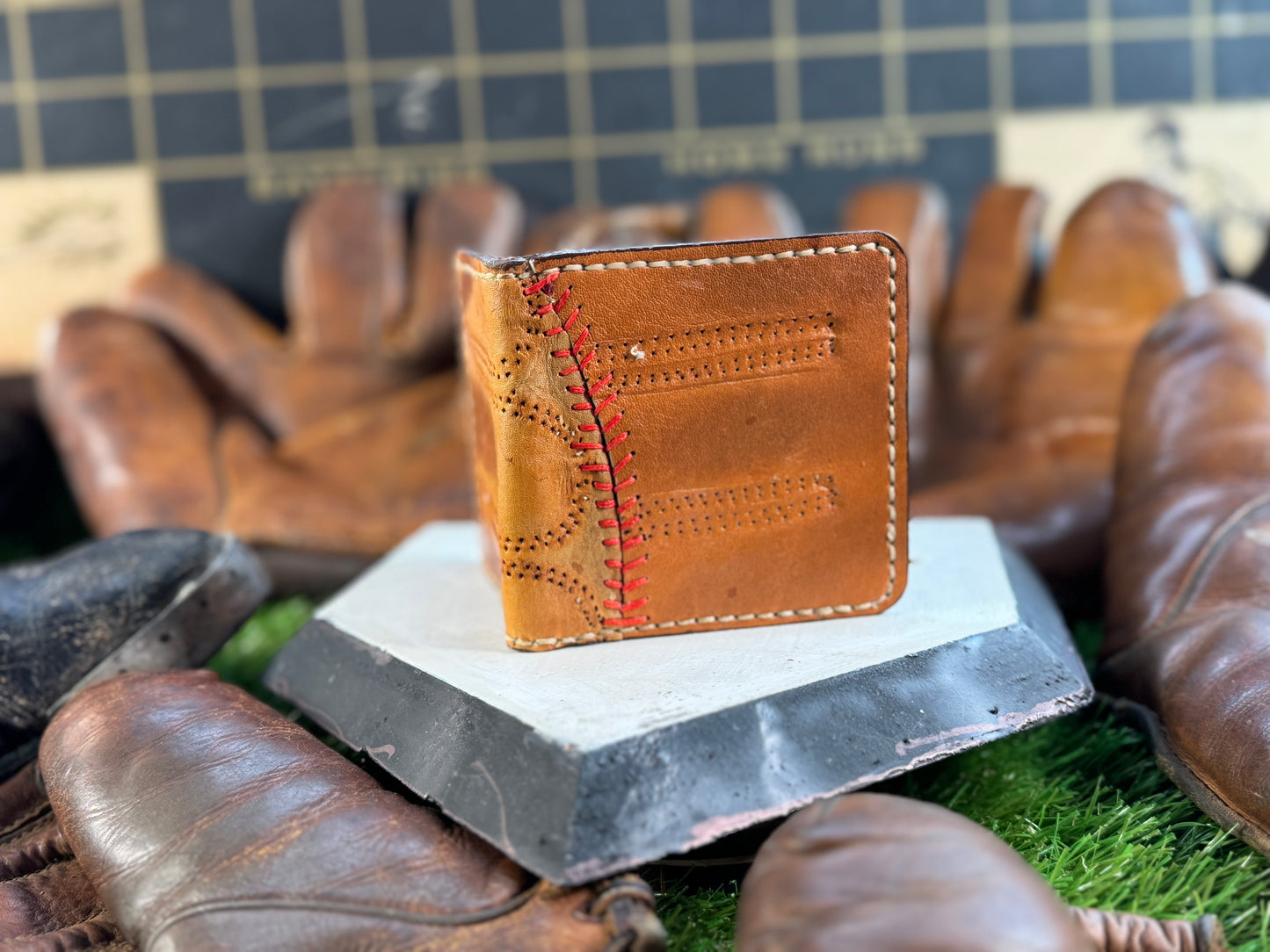 Catchers MItt Inside Leather Wallet