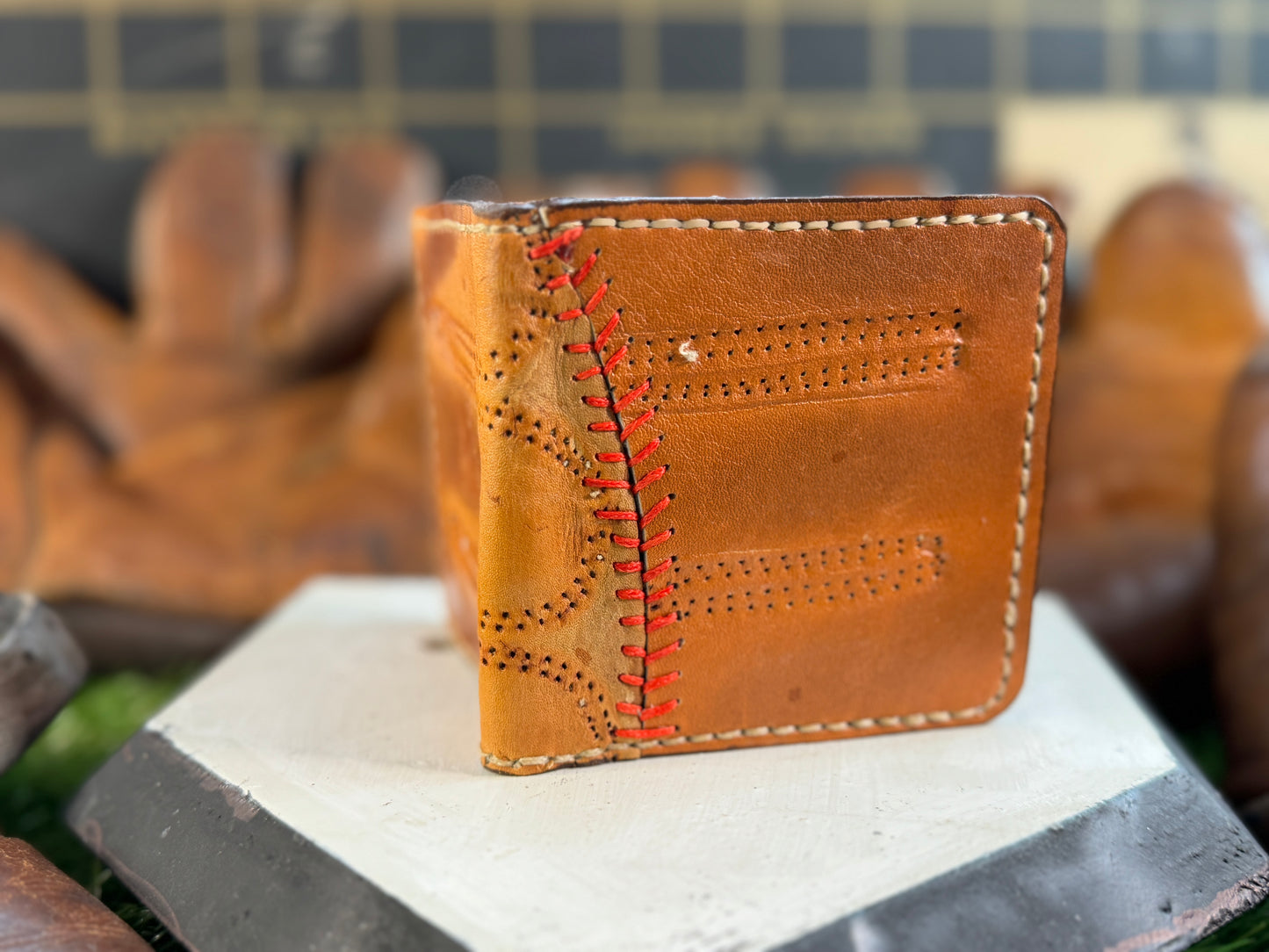 Catchers MItt Inside Leather Wallet