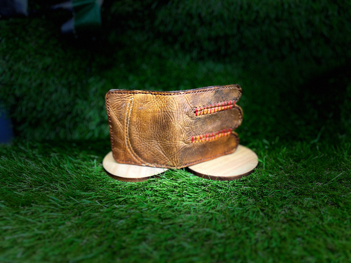 Vintage Baseball Glove Fingers Wallet