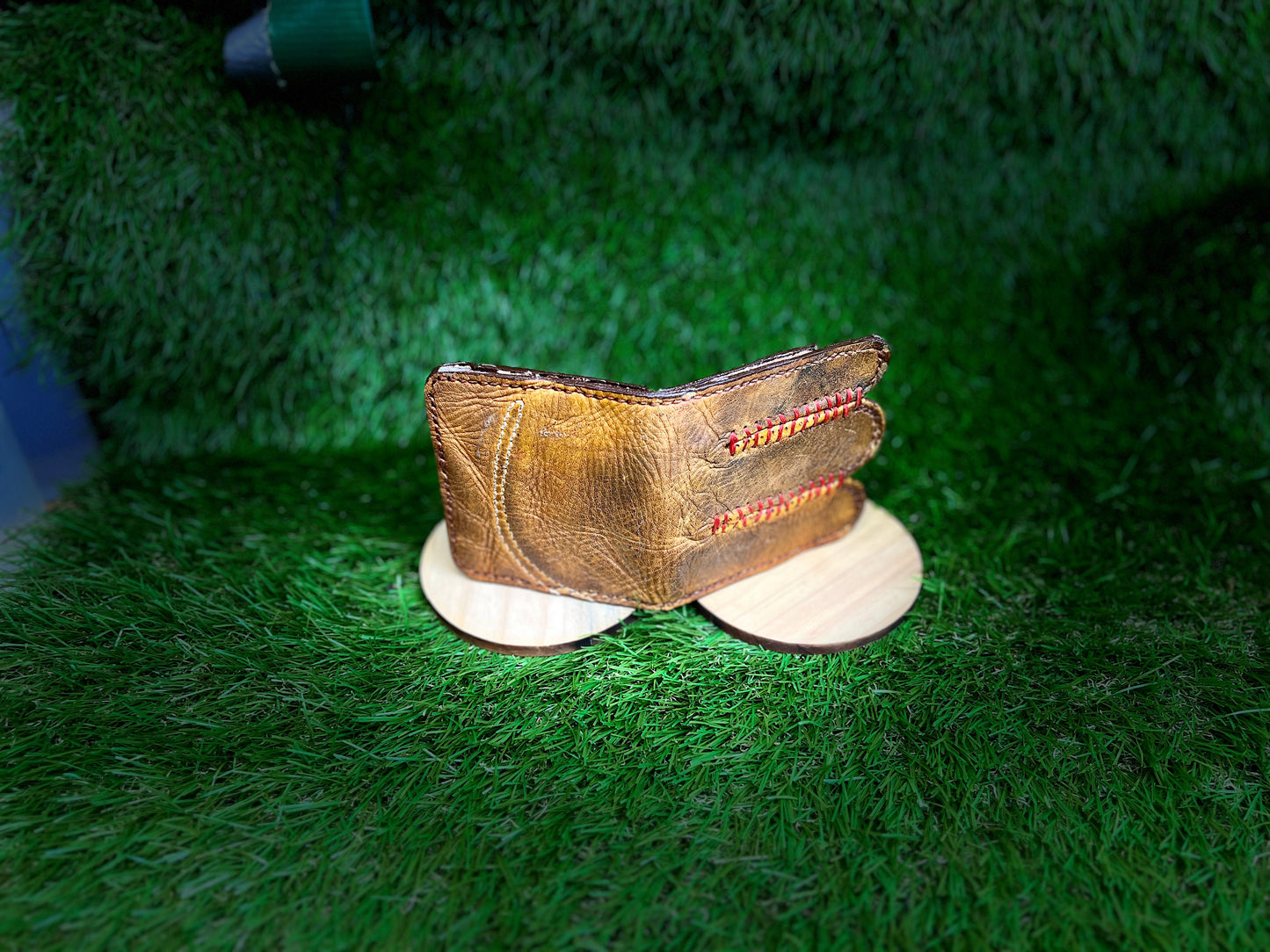 Vintage Baseball Glove Fingers Wallet