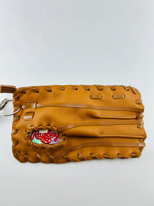 Wristlet - Rawlings Red Script on Platinum