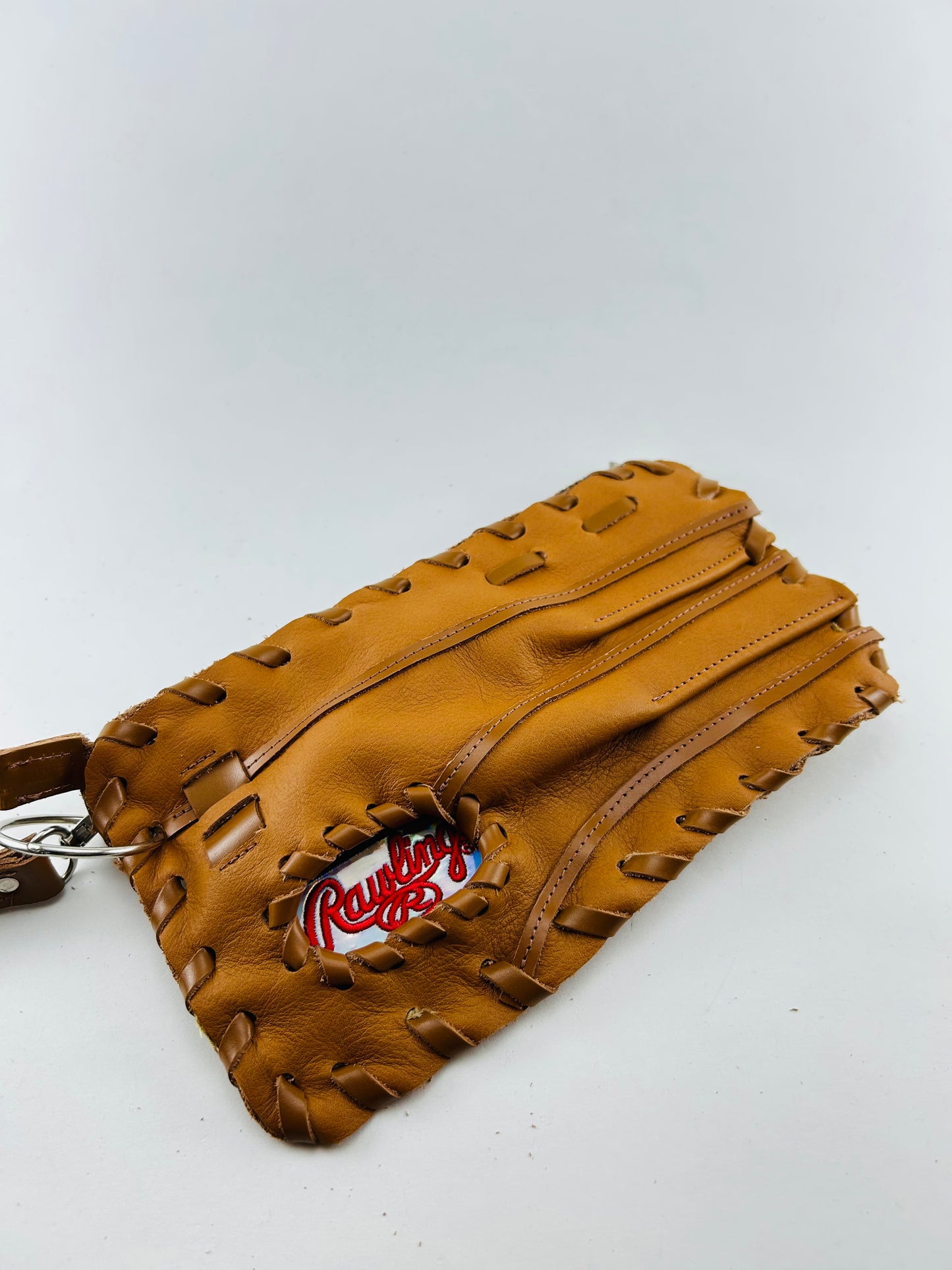 Wristlet - Rawlings Red Script on Platinum