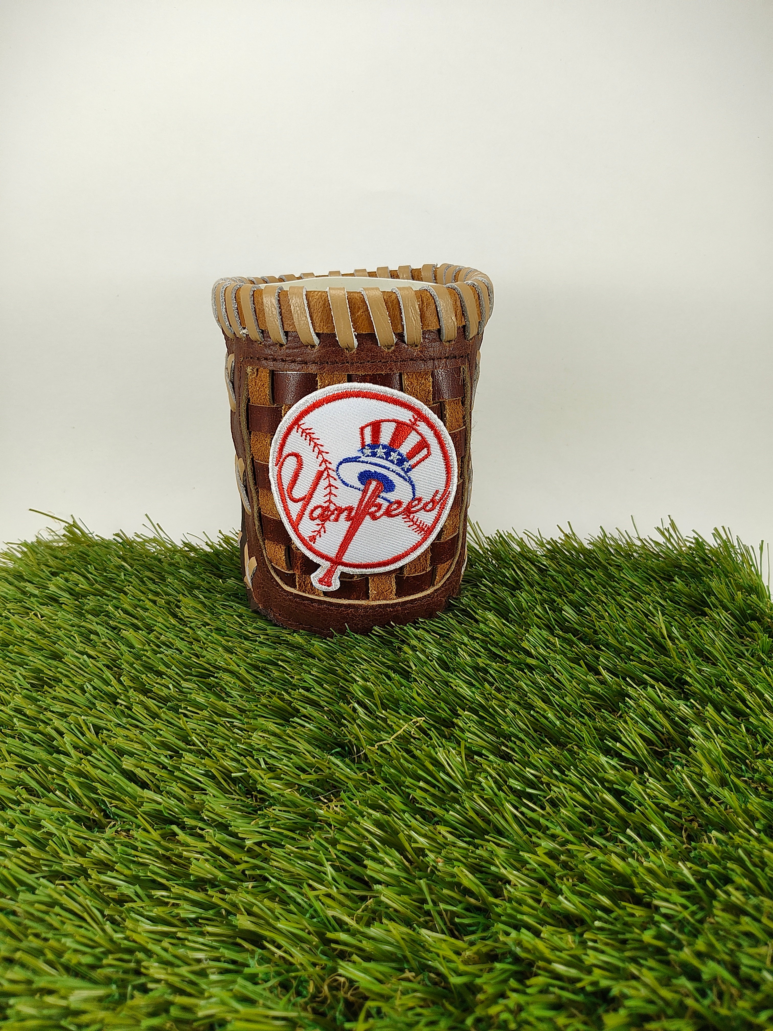 Pocket Coozie — Baseball Team Leather Coozie