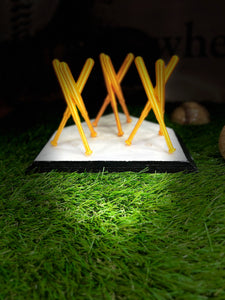 Three Gold Baseball Display Holders