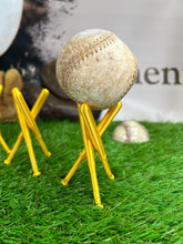 Three Gold Baseball Display Holders