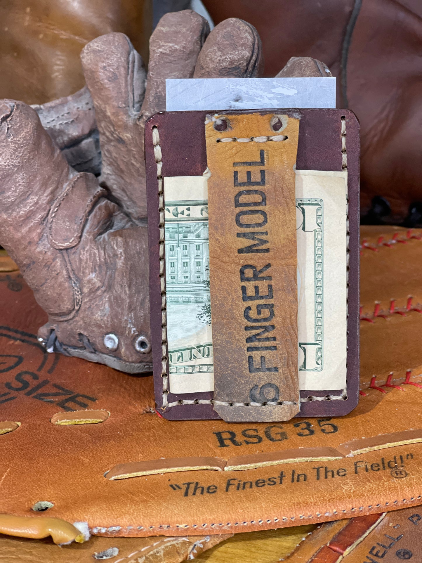 6 Finger Model Card Holder/Money Clip